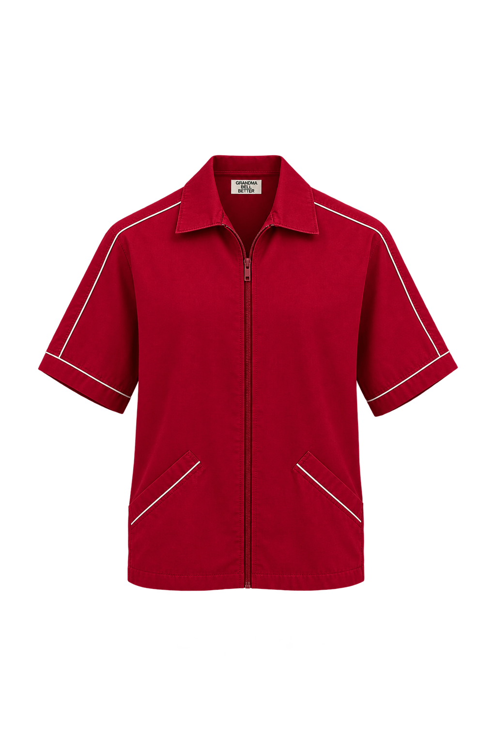 1970s Red Cotton Jacket - Front View
