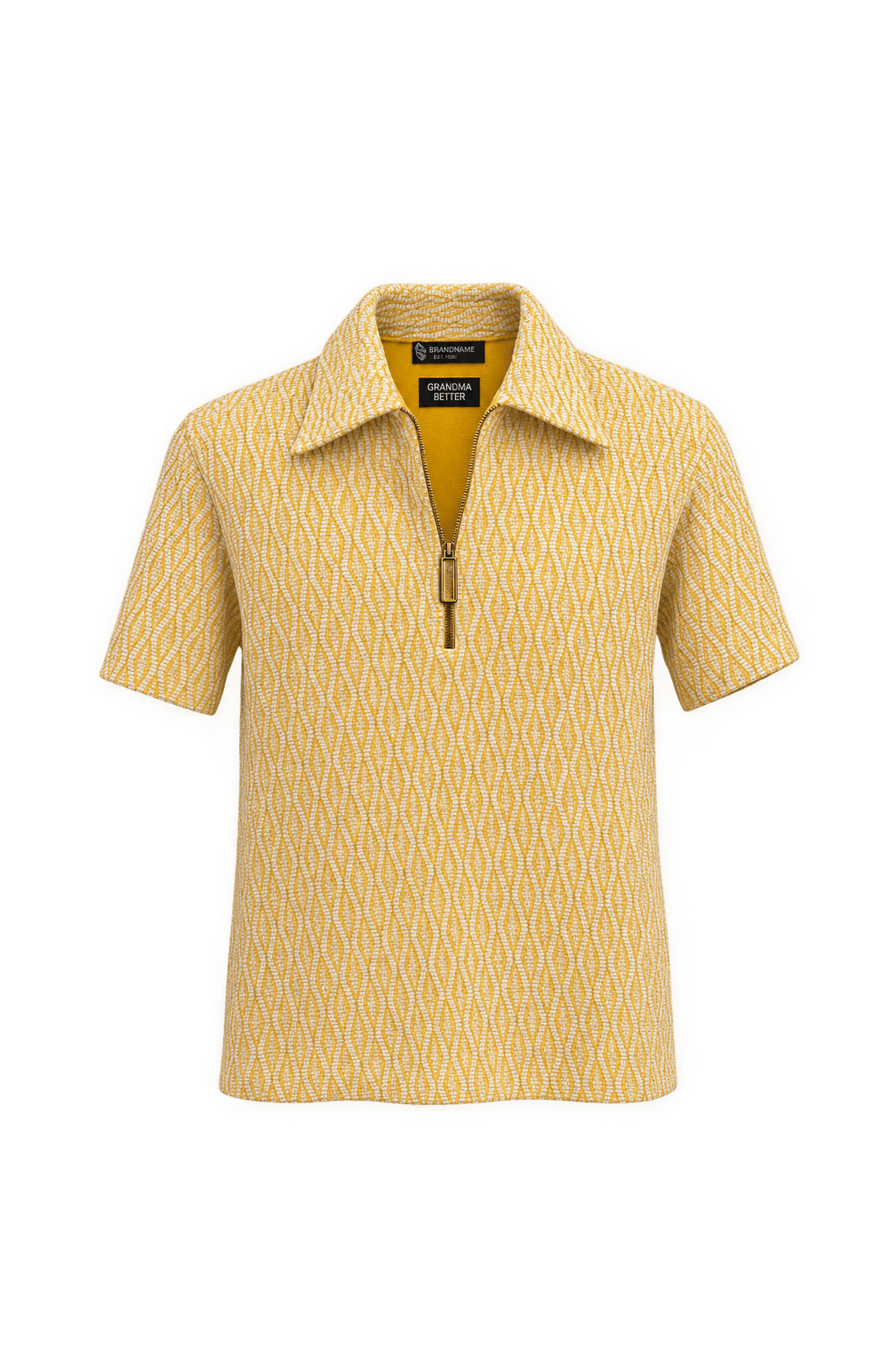 1960s Yellow Cotton Polo - Front View