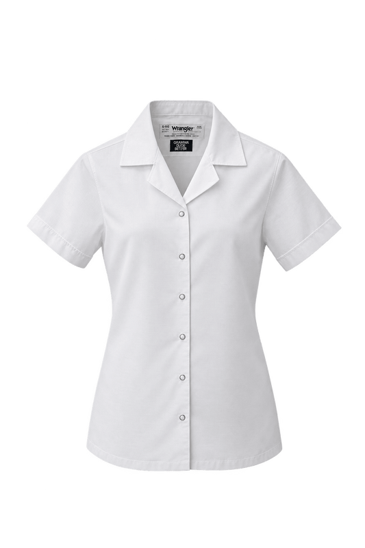 1980s White Synthetic Blend Shirt - Front View