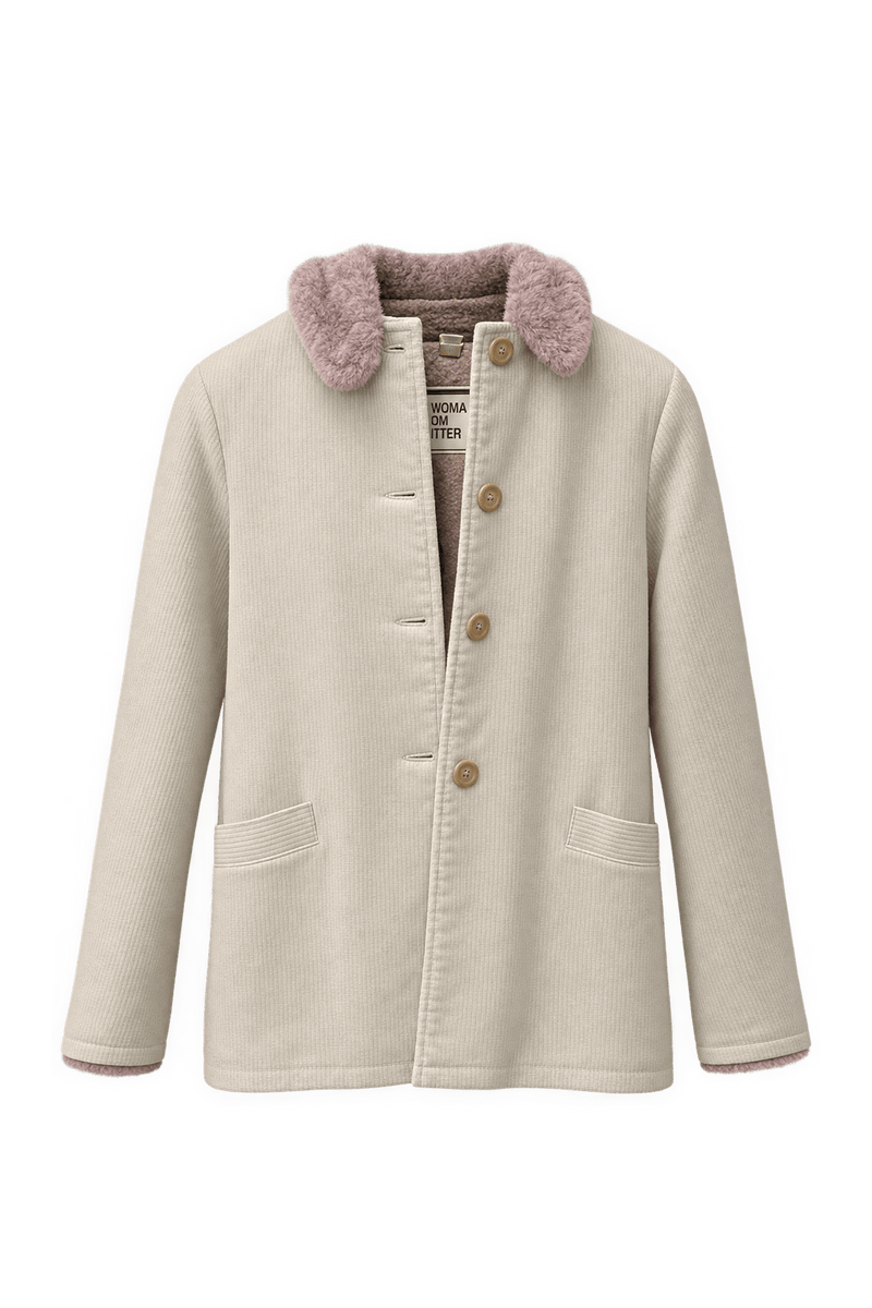 1970s Cream Cotton Jacket - Front View