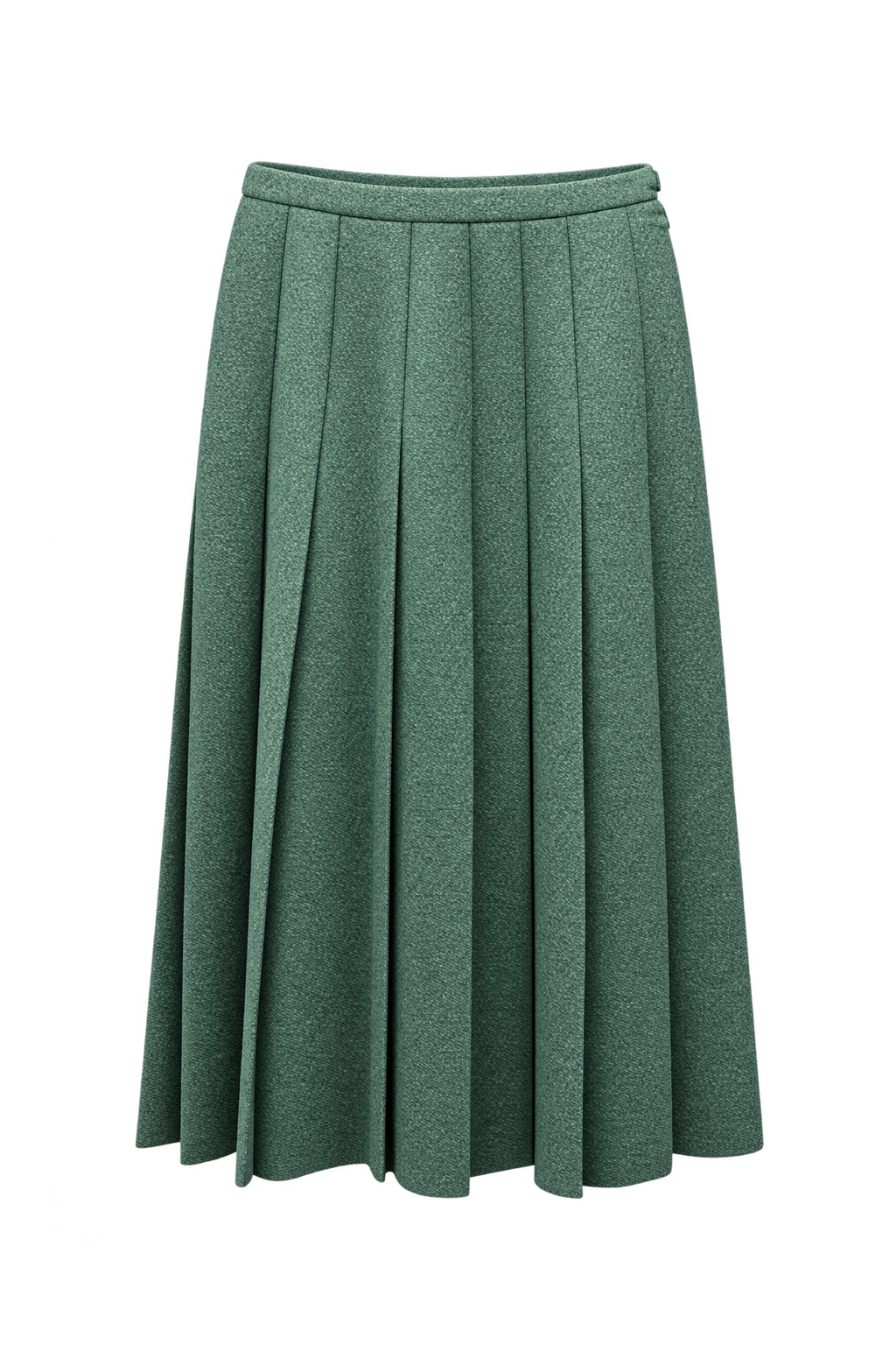 1960s Green Synthetic Blend Skirt - Front View