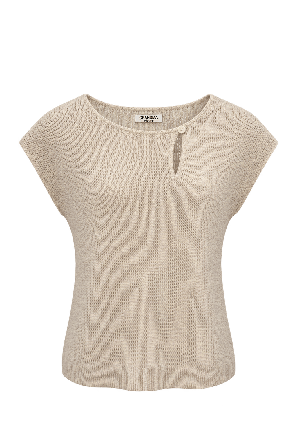 1990s Cream Synthetic Blend Sweater - Front View