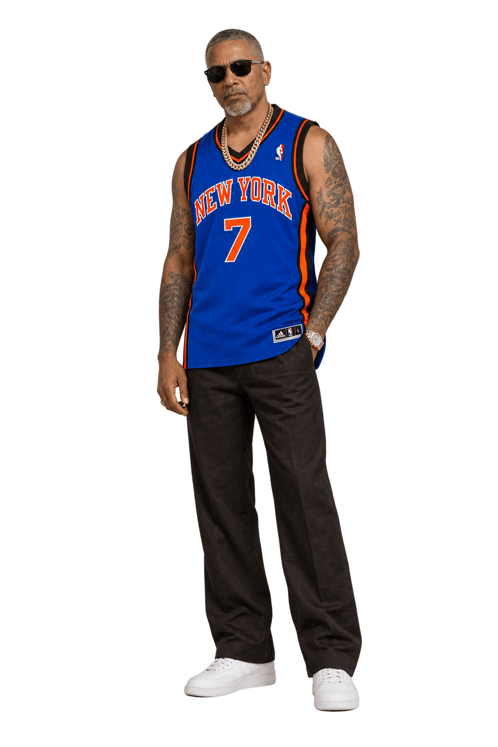 2000s Blue Polyester Tank Top - Model