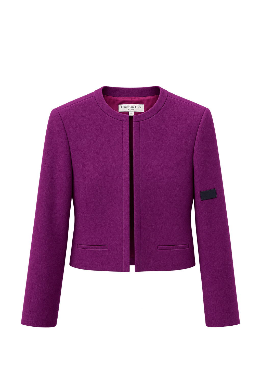1980s Purple Wool Blend Blazer - Front View