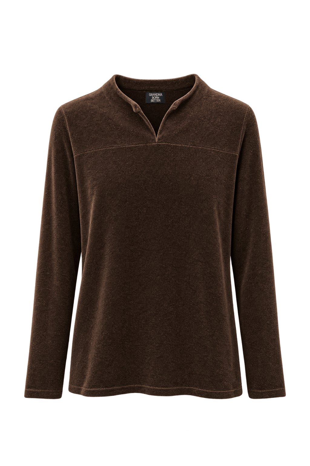 1970s Brown Cotton Blend Sweater - Front View
