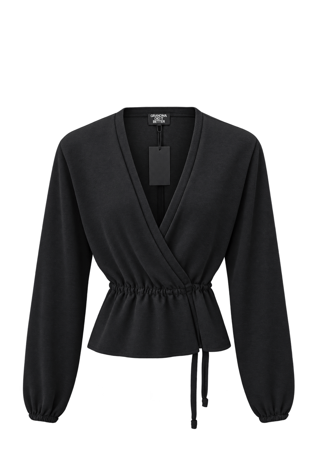 1980s Black Cotton Blend Cardigan - Front View