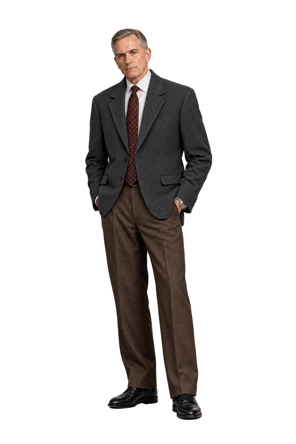 1990s Black Wool Blazer - Model