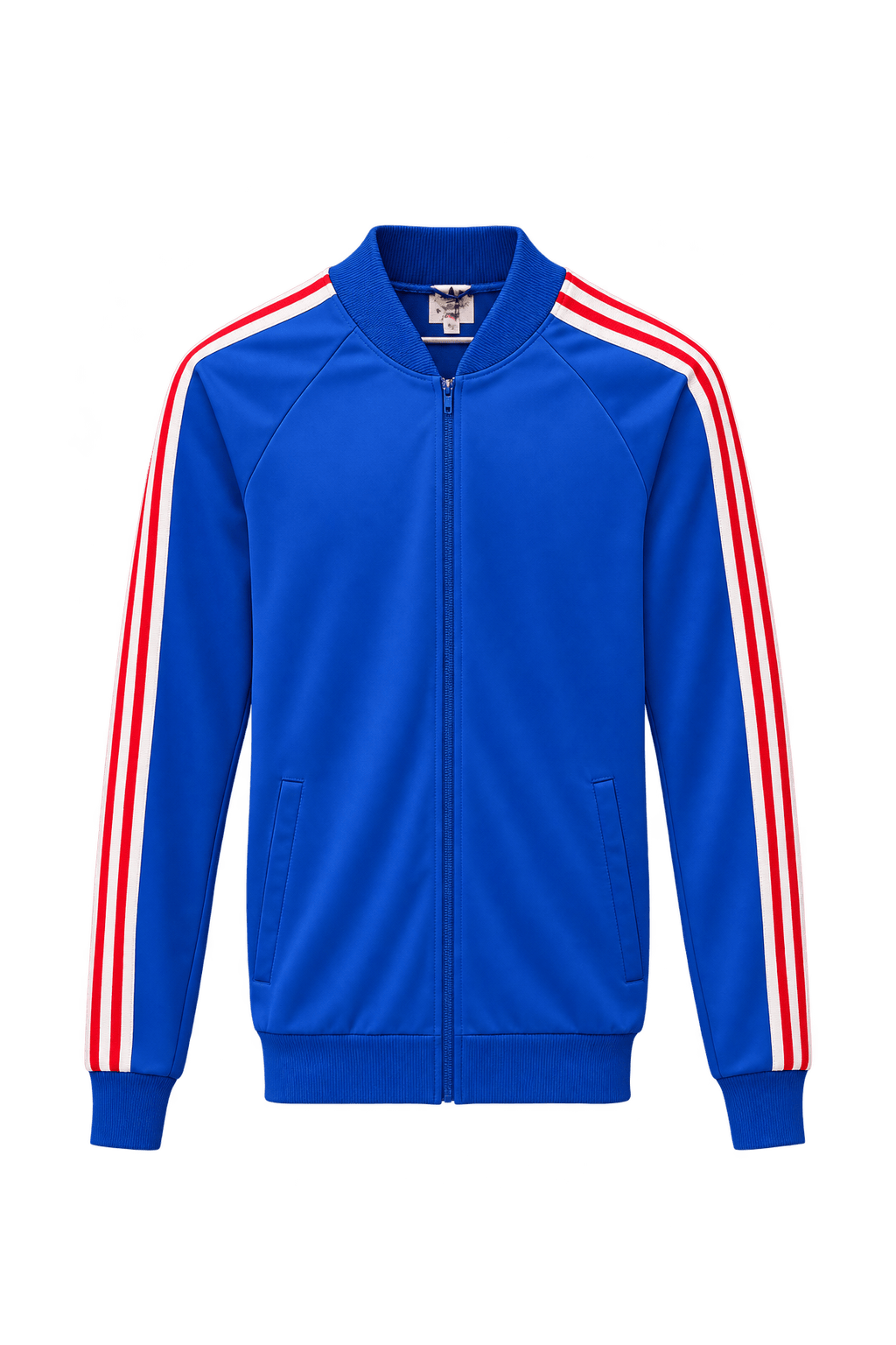 1990s Blue Polyester Jacket - Front View