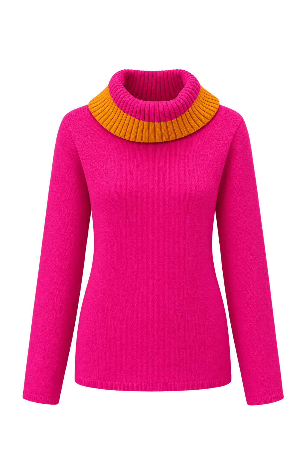 1980s Hot Pink Cotton Blend Sweater - Front View