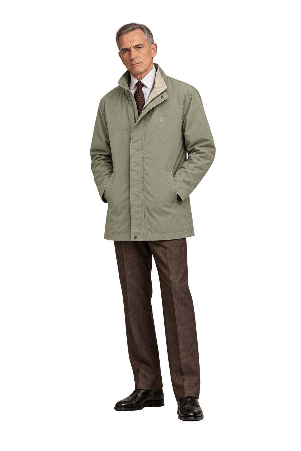1990s Light Khaki Beige Lightweight Jacket - Model