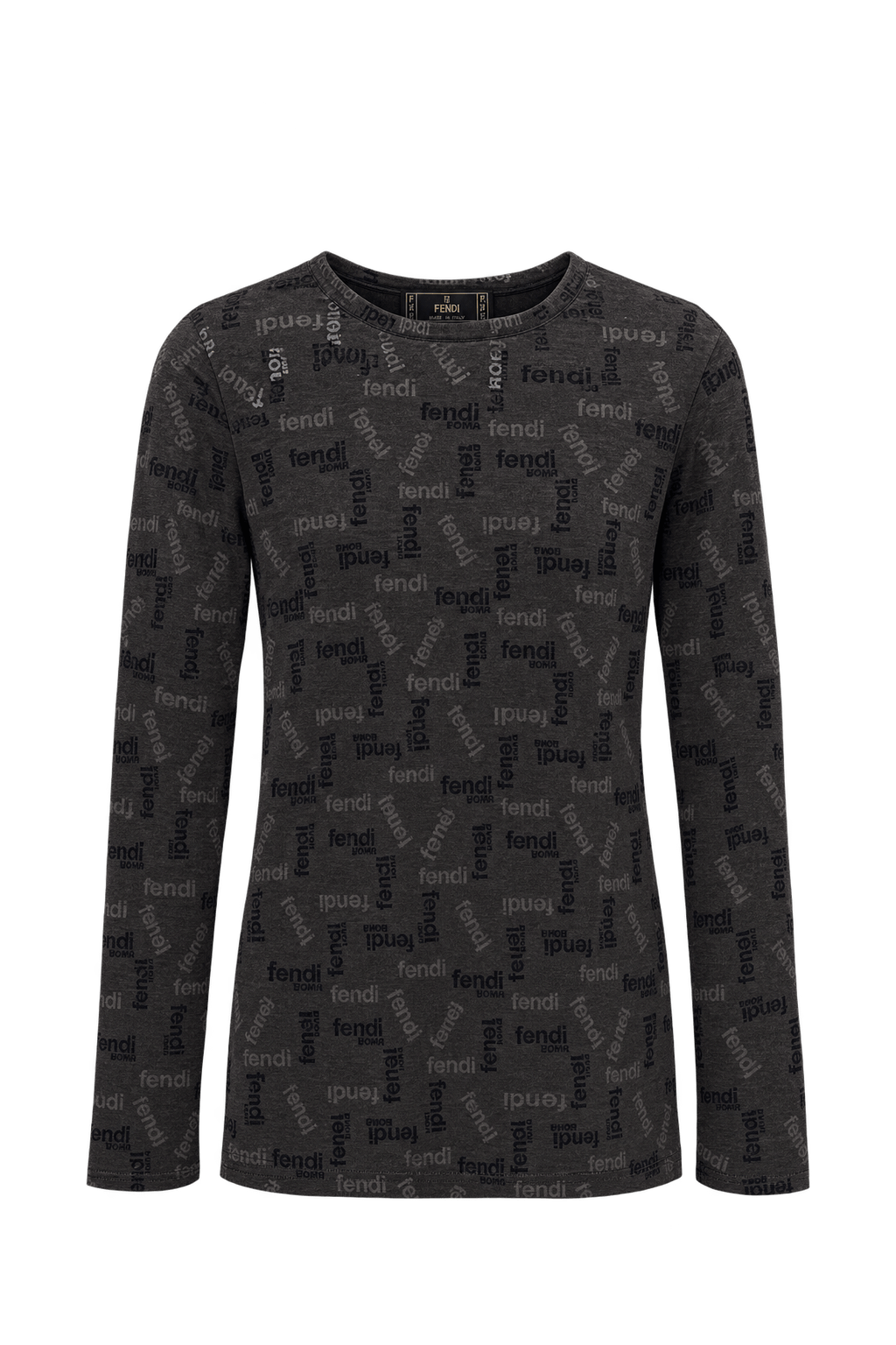 1990s Dark Charcoal Brown Lightweight Knit T-Shirt - Front View