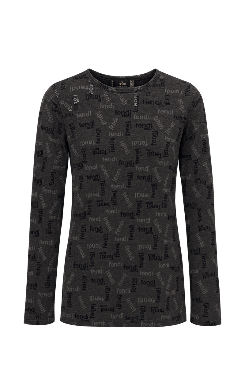 1990s Dark Charcoal Brown Lightweight Knit T-Shirt - Front View