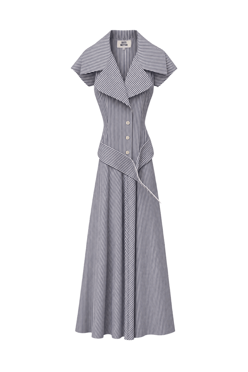 1970s White Woven Midi Dress - Front View