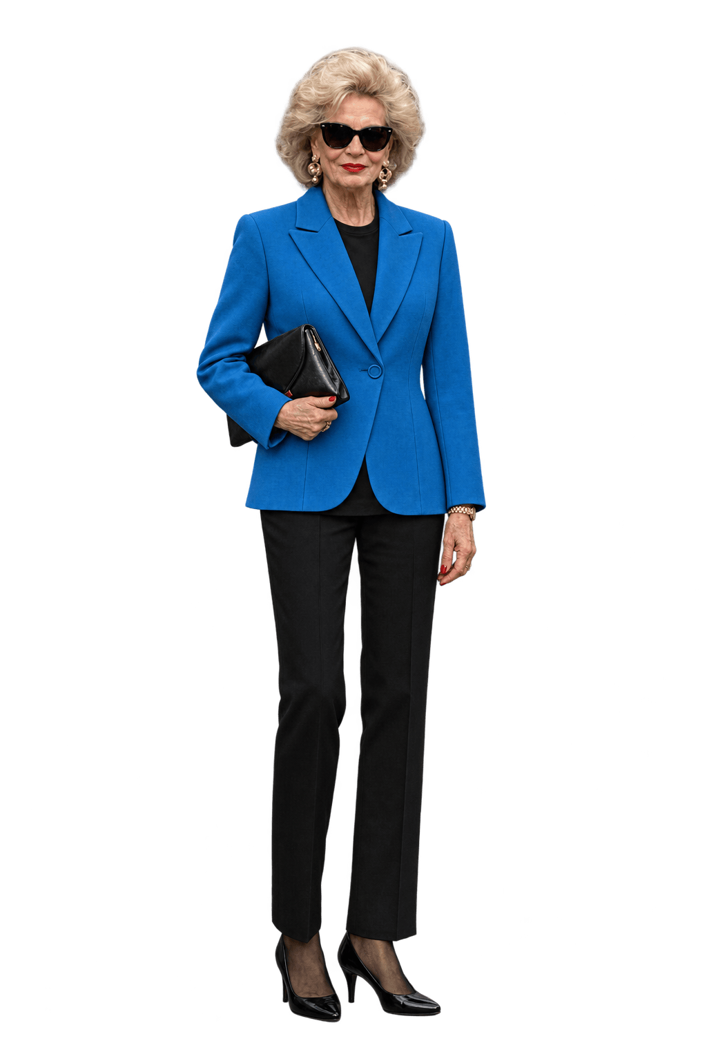 1980s Cobalt Blue Woven Blazer - Model