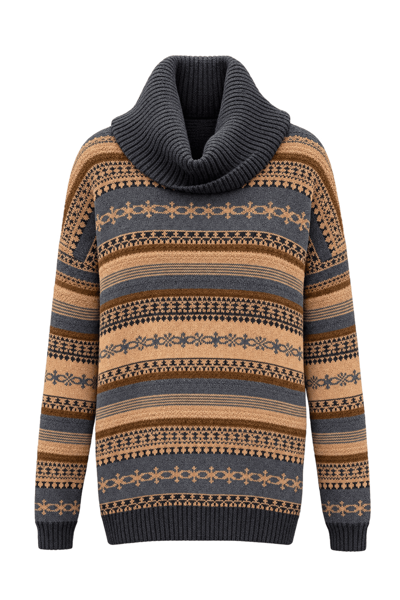 1980s Camel Tan Knit Sweater - Front View