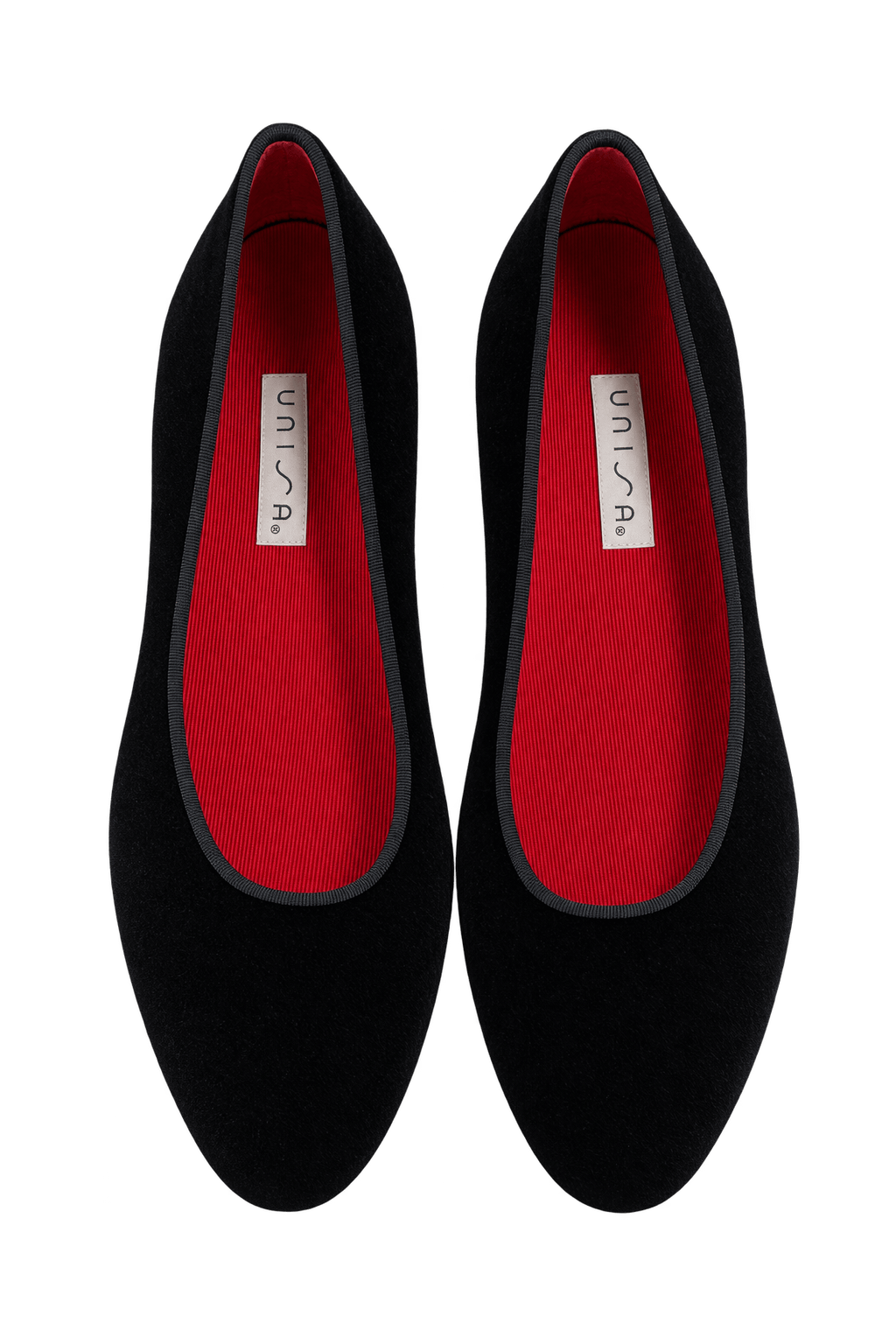 1980s Black Velvet Ballet Flats - Model