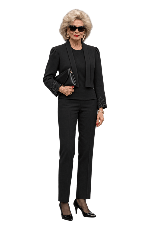 1980s Black Woven Jacket - Model