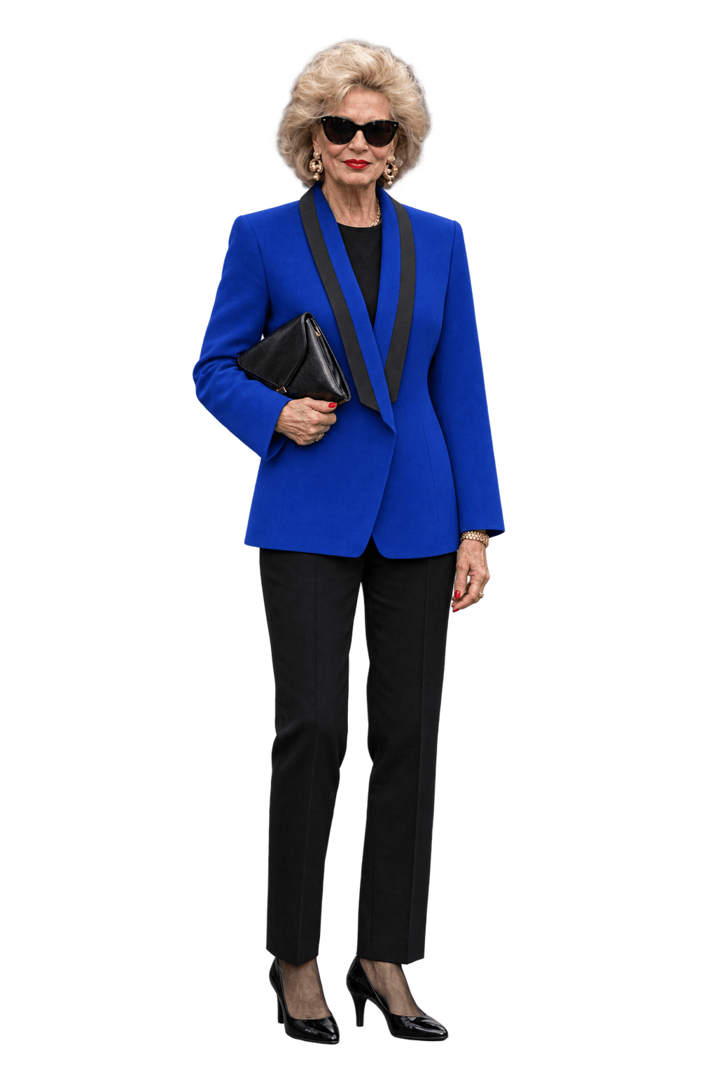 1980s Cobalt Blue Woven Blazer - Model
