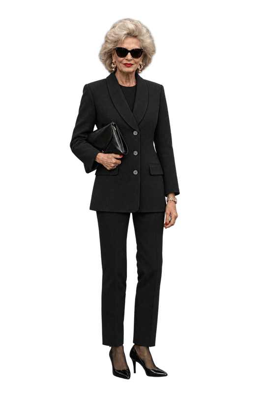 1990s Black Woven Blazer - Model