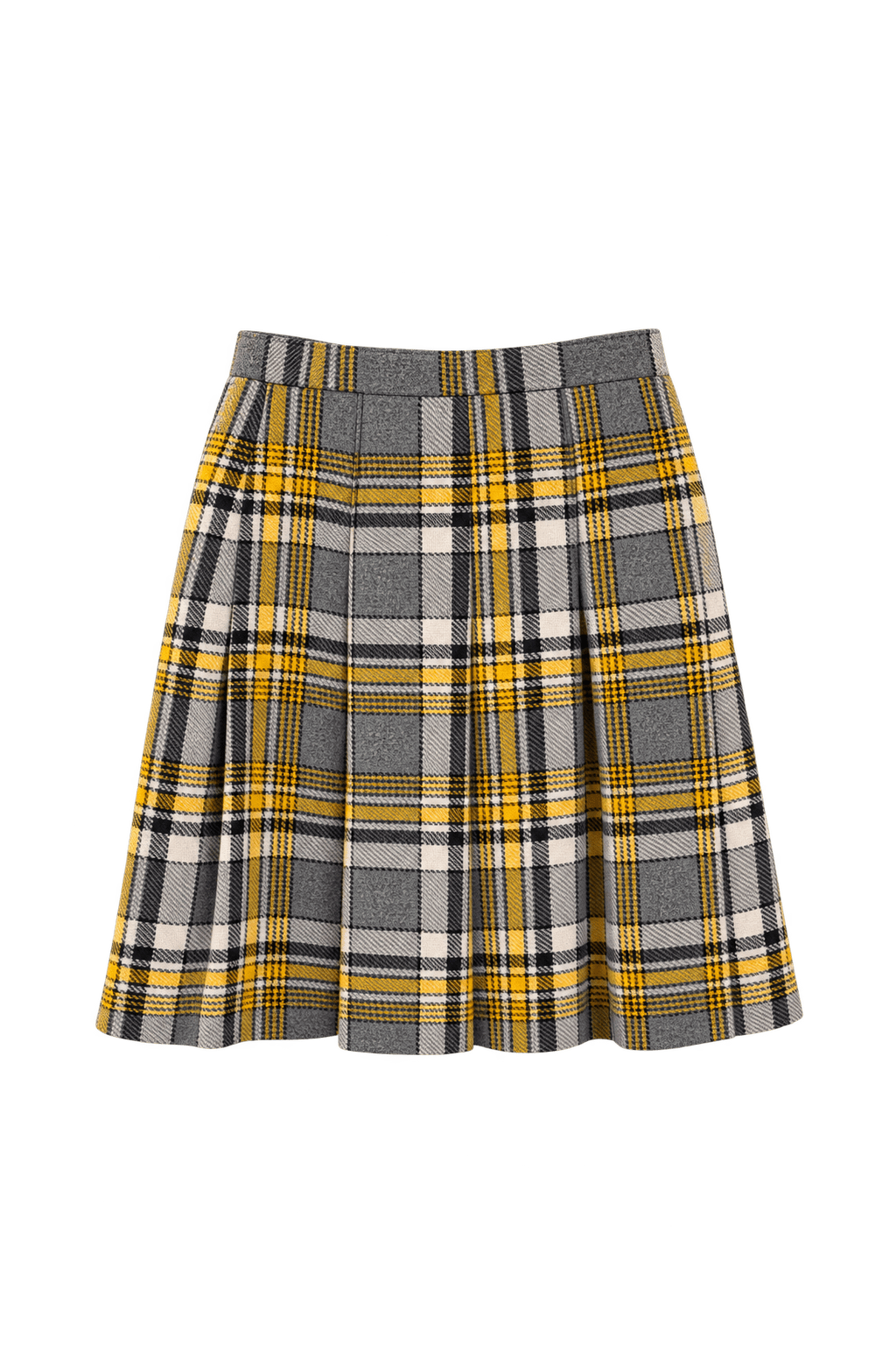 1960s Gray Wool-Textured Shorts - Front View