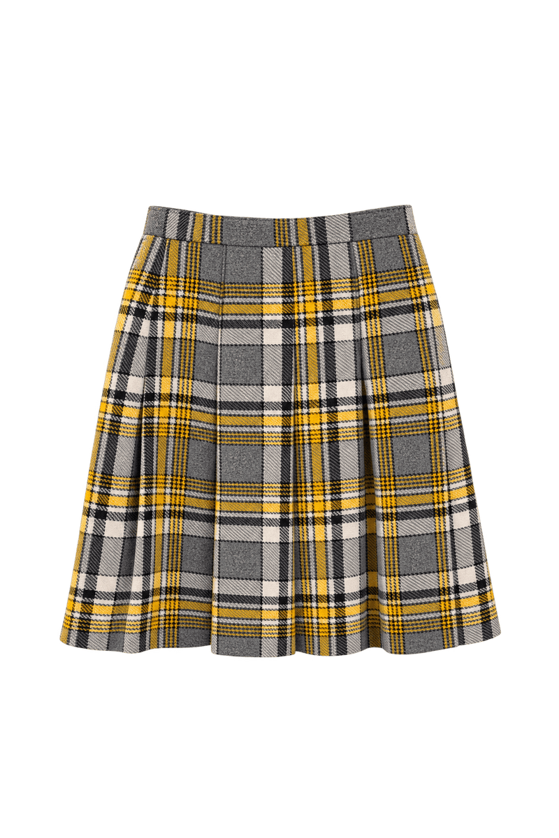 1960s Gray Wool-Textured Shorts - Front View