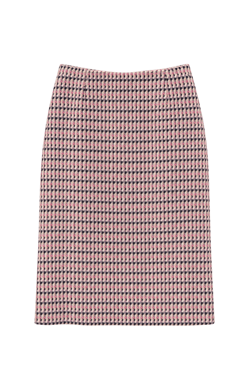 1990s Cream Woven Skirt - Front View