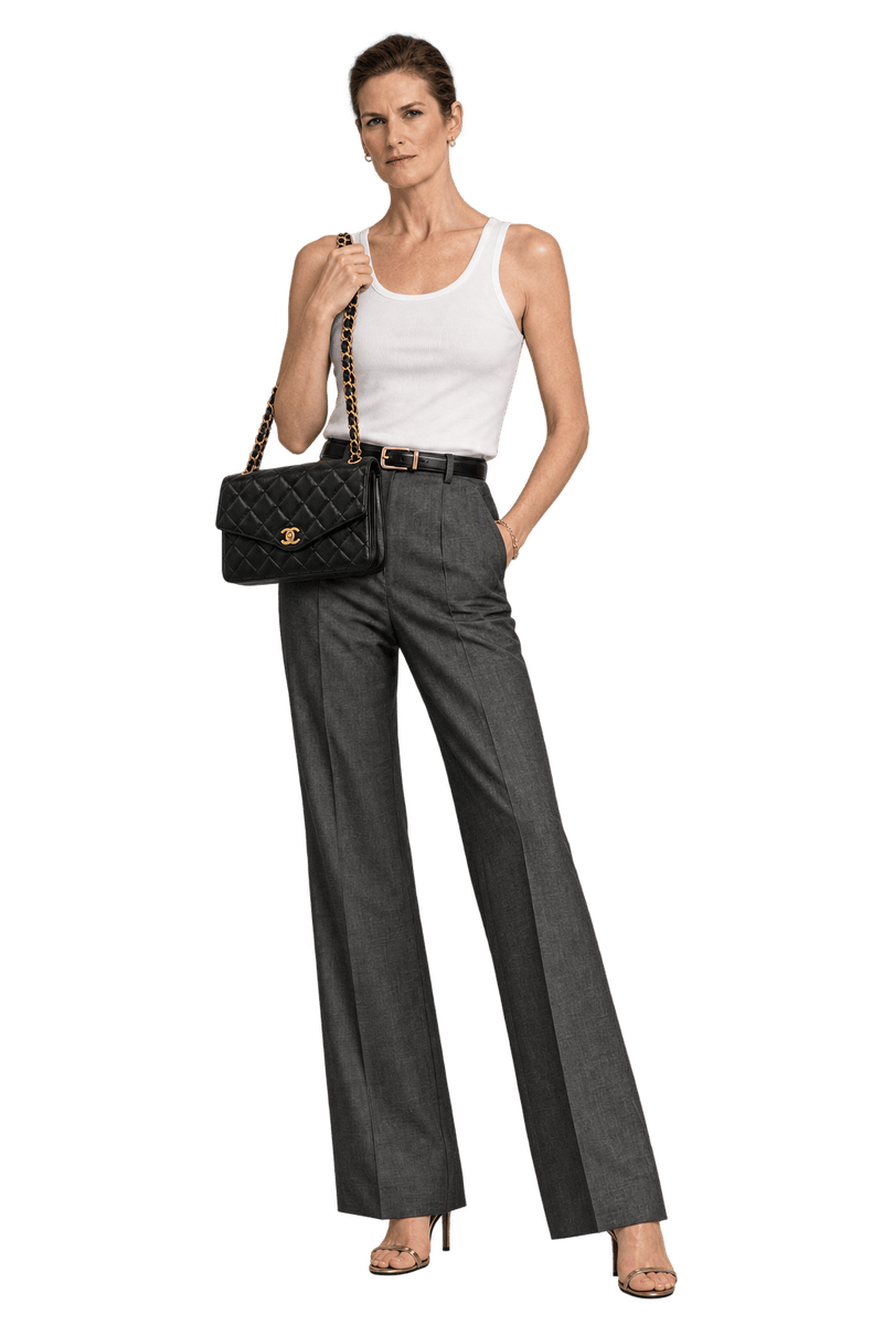 1990s Black Leather Shoulder Bag - Model
