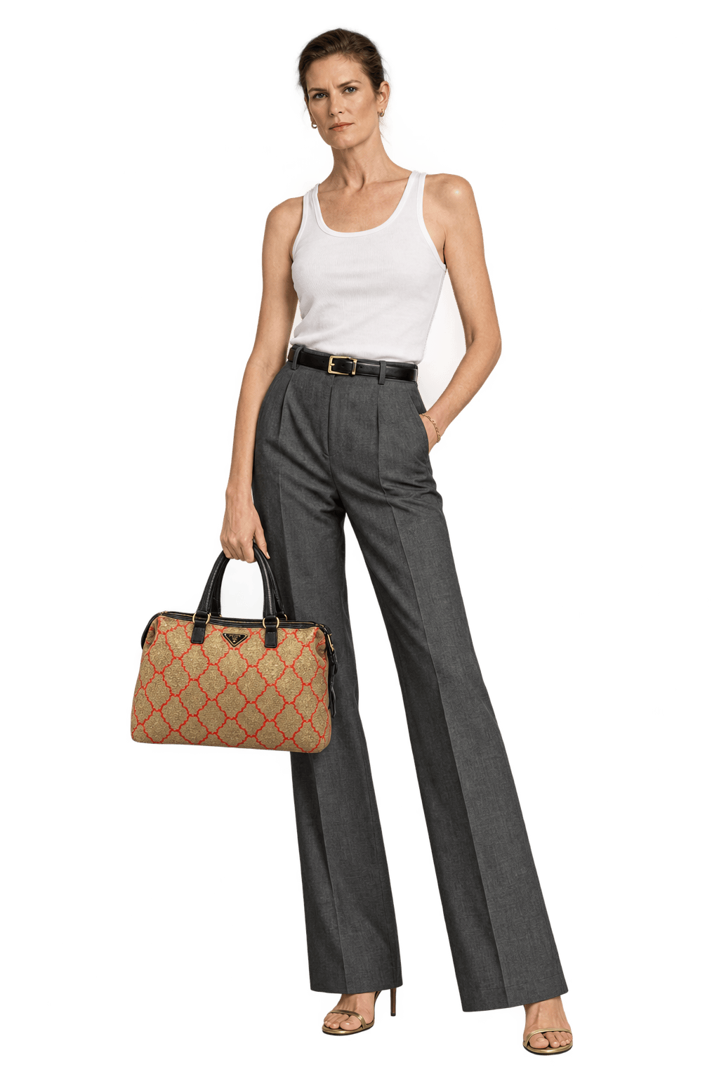 1990s Metallic Gold Handbag - Model