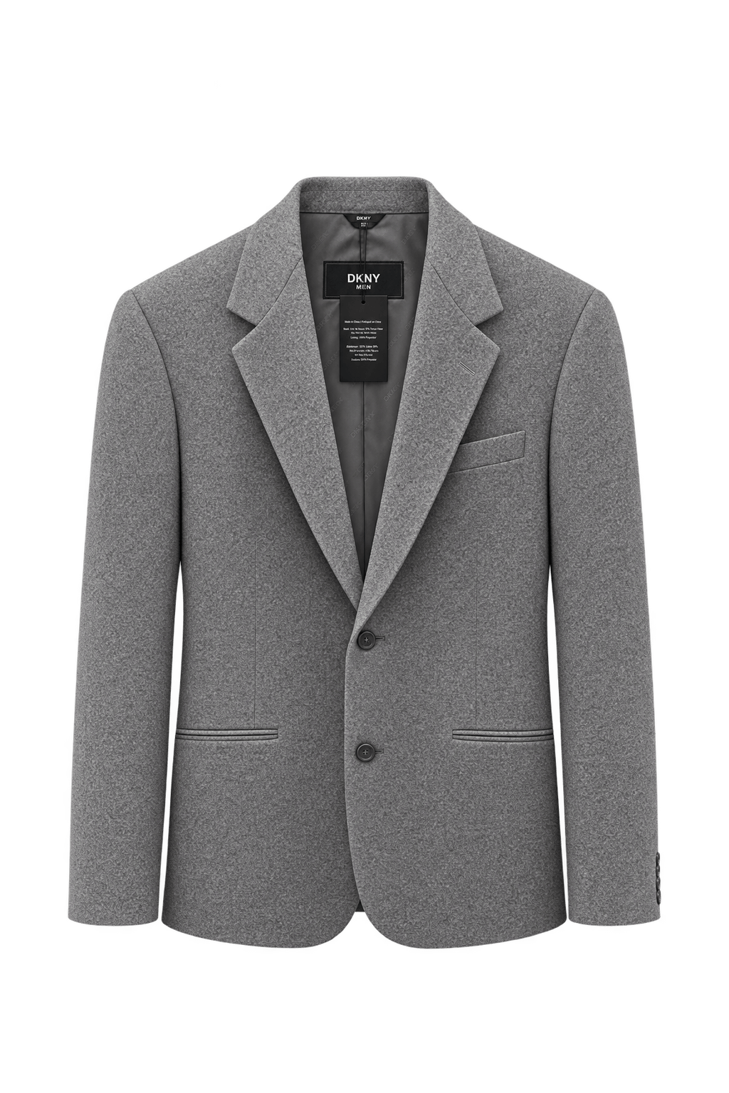 1980s Medium Heather Gray Wool Blazer - Front View