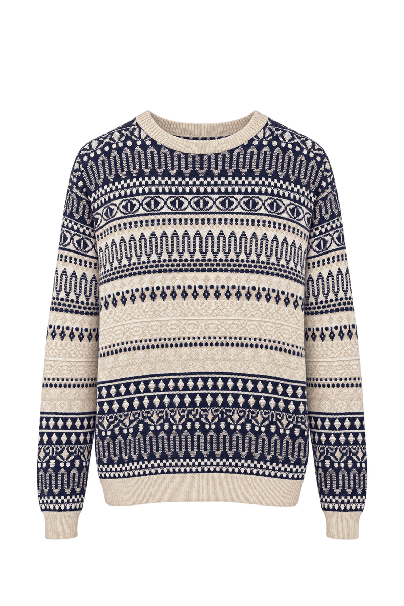 1980s Cream Knit Sweater - Front View