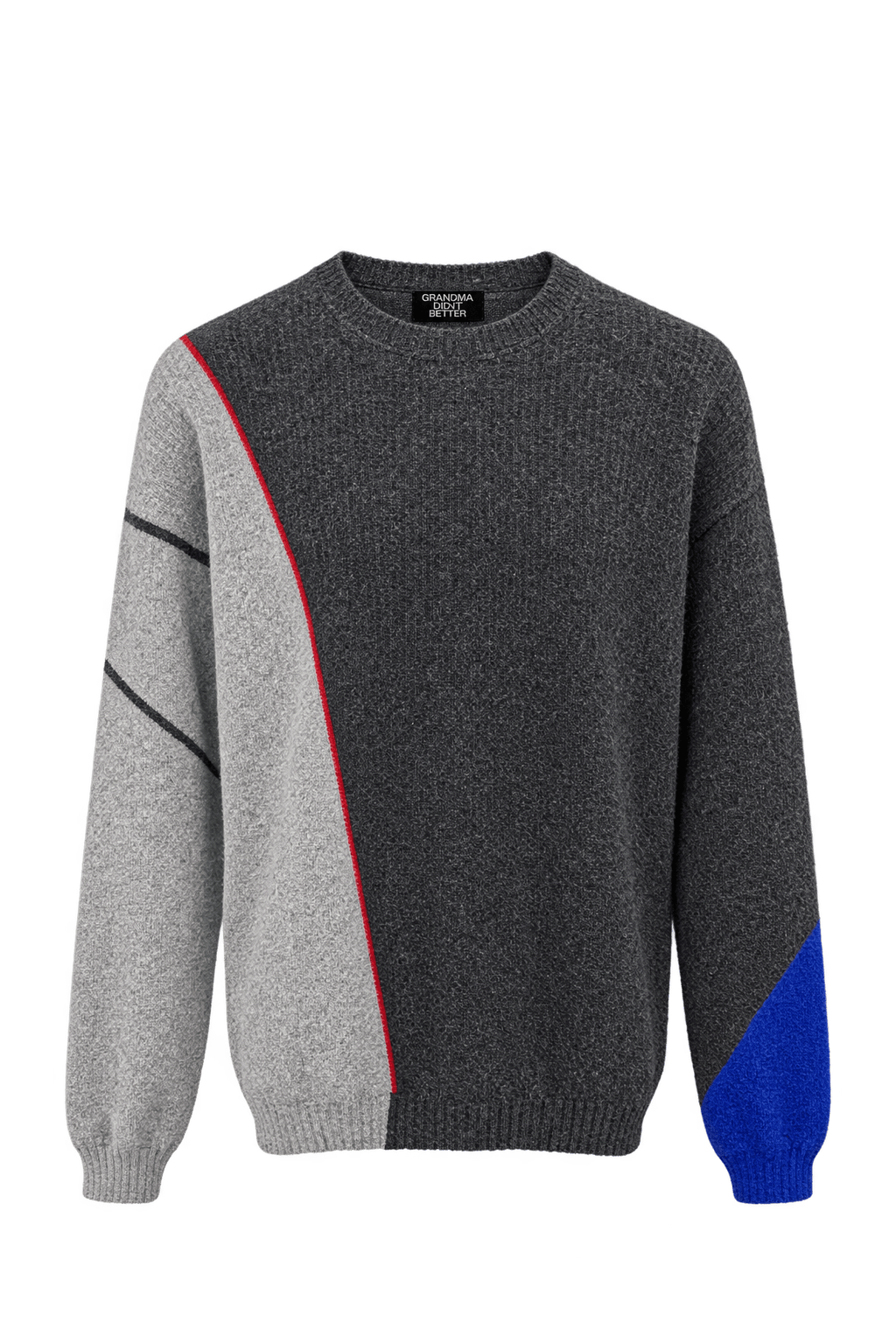 1980s Charcoal Gray Knit Sweater - Front View
