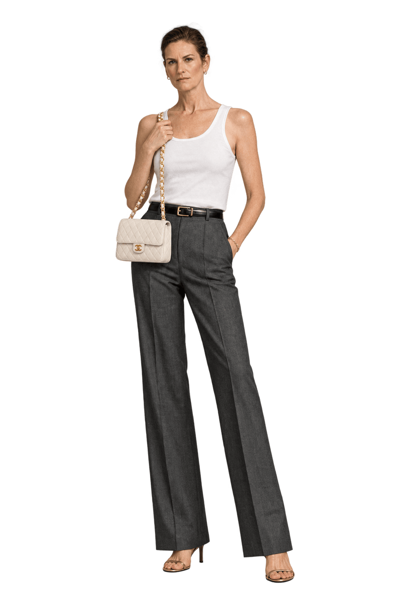 1990s Cream White Leather-like Shoulder Bag - Model