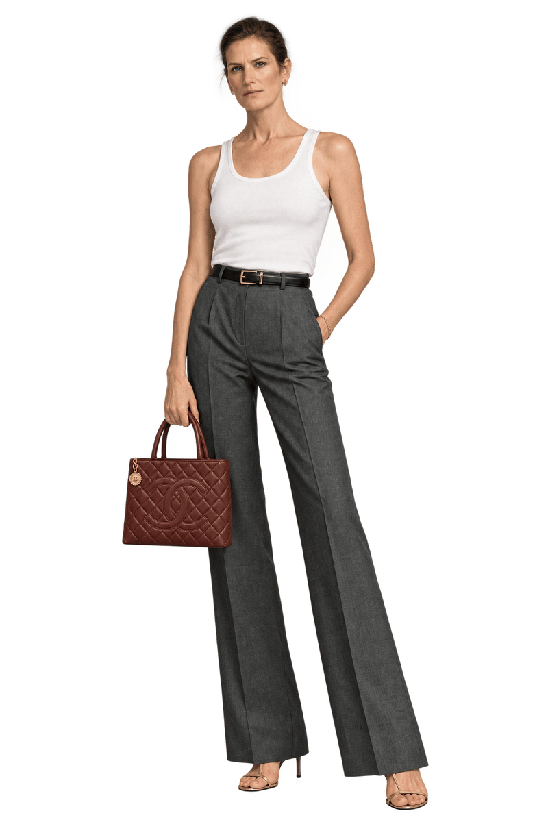 [1980s] Cognac Brown Leather Handbag - Model
