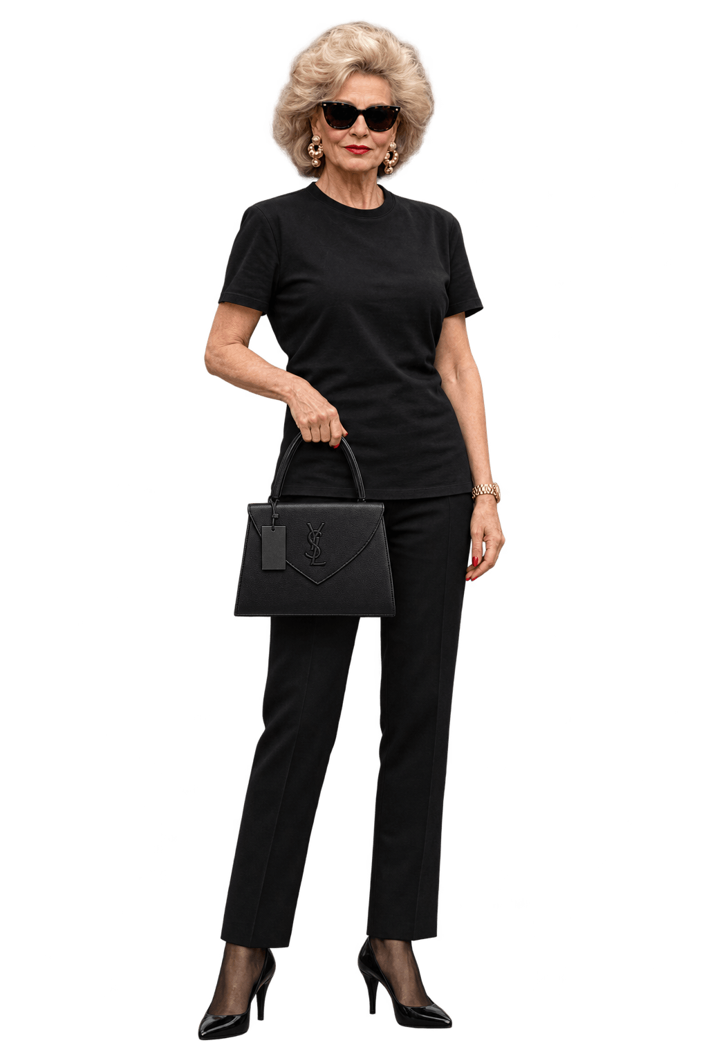 1980s Black Leather Handbag - Model