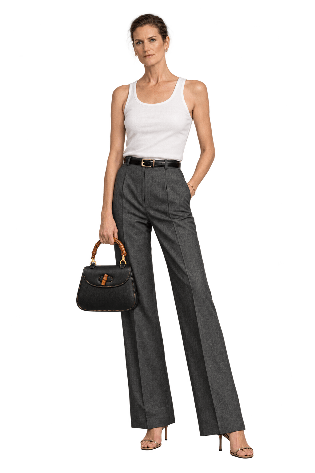 1990s Black Leather-like Handbag - Model