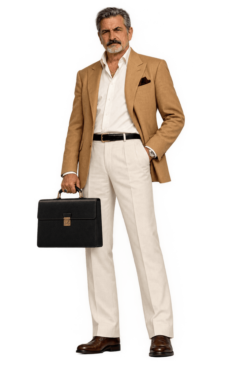 1980s Black Leather Briefcase - Model