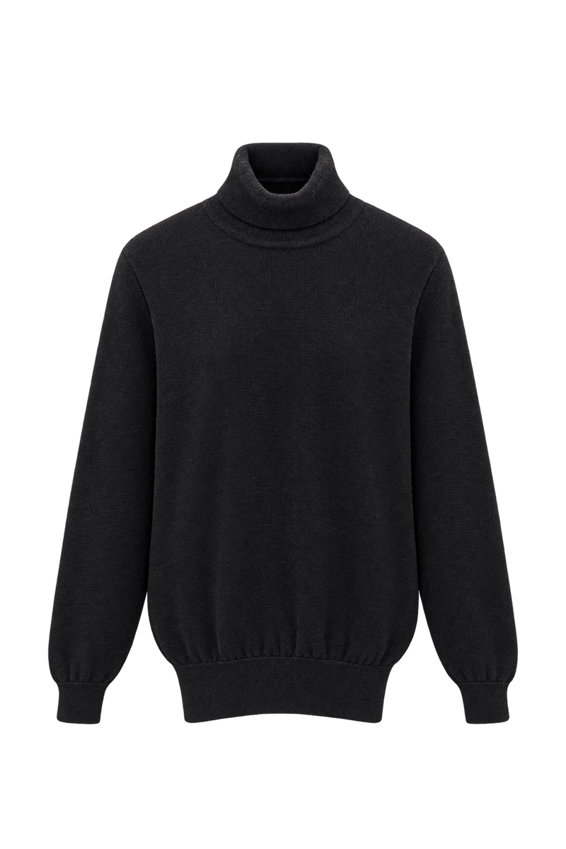 1990s Black Knit Sweater - Front View