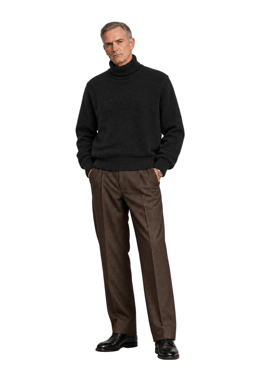 1990s Black Knit Sweater - Model