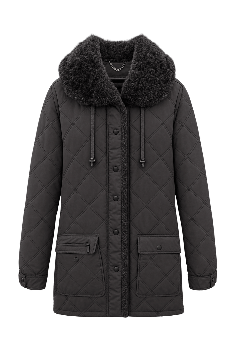 1990s Dark Charcoal Brown Synthetic Jacket - Front View
