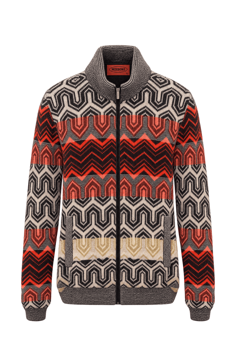1980s Charcoal Grey Wool Cardigan - Front View