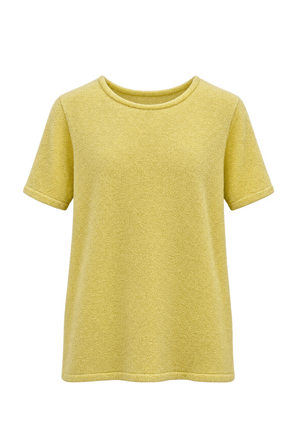 1990s Pale Lemon Yellow Unverified Knit Sweater - Front View