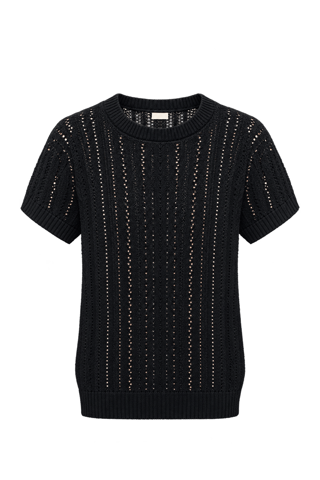 1990s Black Unverified Knit Sweater - Front View