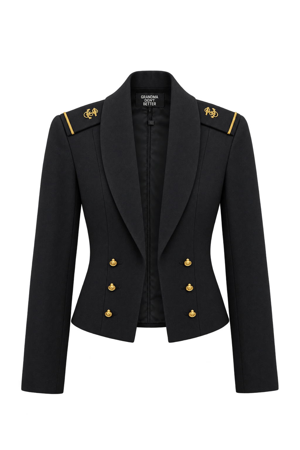 1980s Very Dark Navy Blue Unverified Woven Suiting Fabric Jacket - Front View