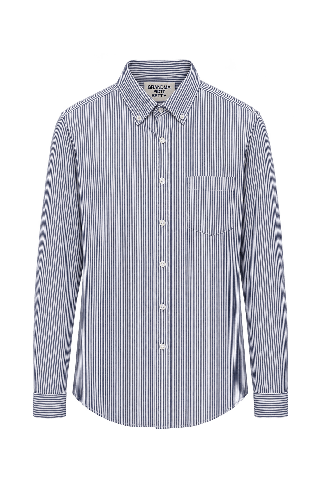 1990s White Cotton Button-Down Shirt - Front View