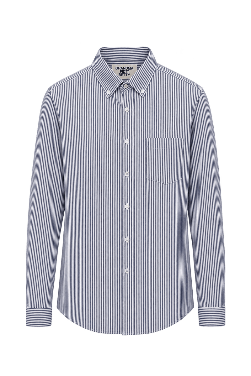1990s White Cotton Button-Down Shirt - Front View