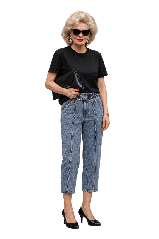 1990s Faded Light Blue Denim Pants - Model