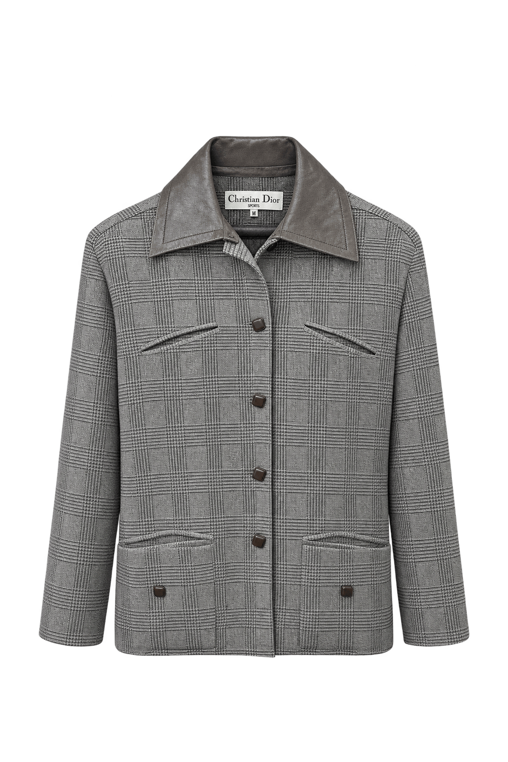 1980s Gray Woven Jacket - Front View