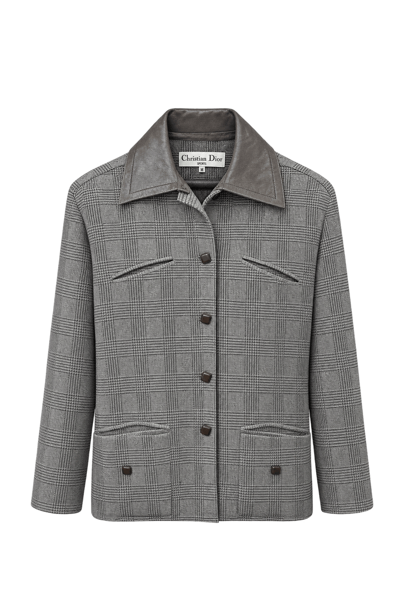 1980s Gray Woven Jacket - Front View
