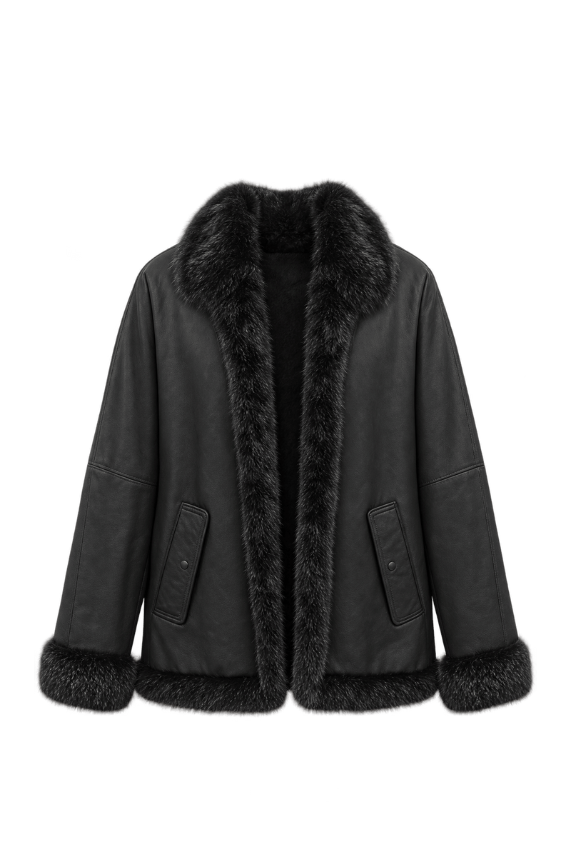 1980s Dark Chocolate Brown Leather Jacket - Front View