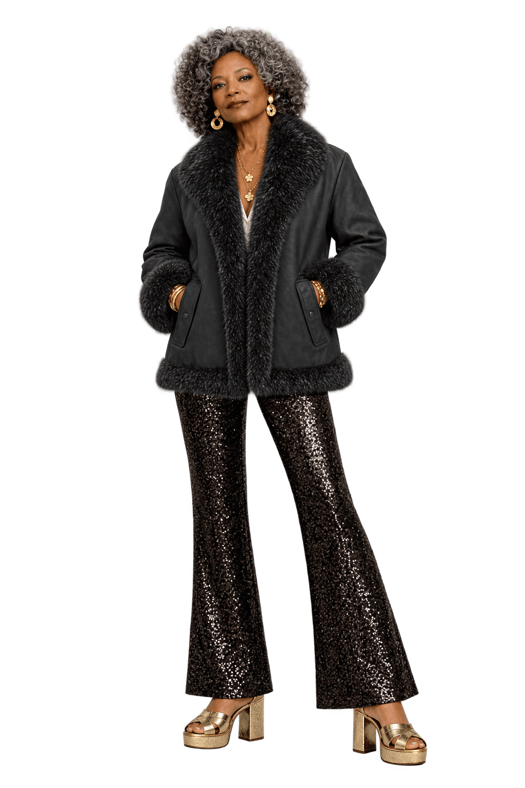 1980s Dark Chocolate Brown Leather Jacket - Model